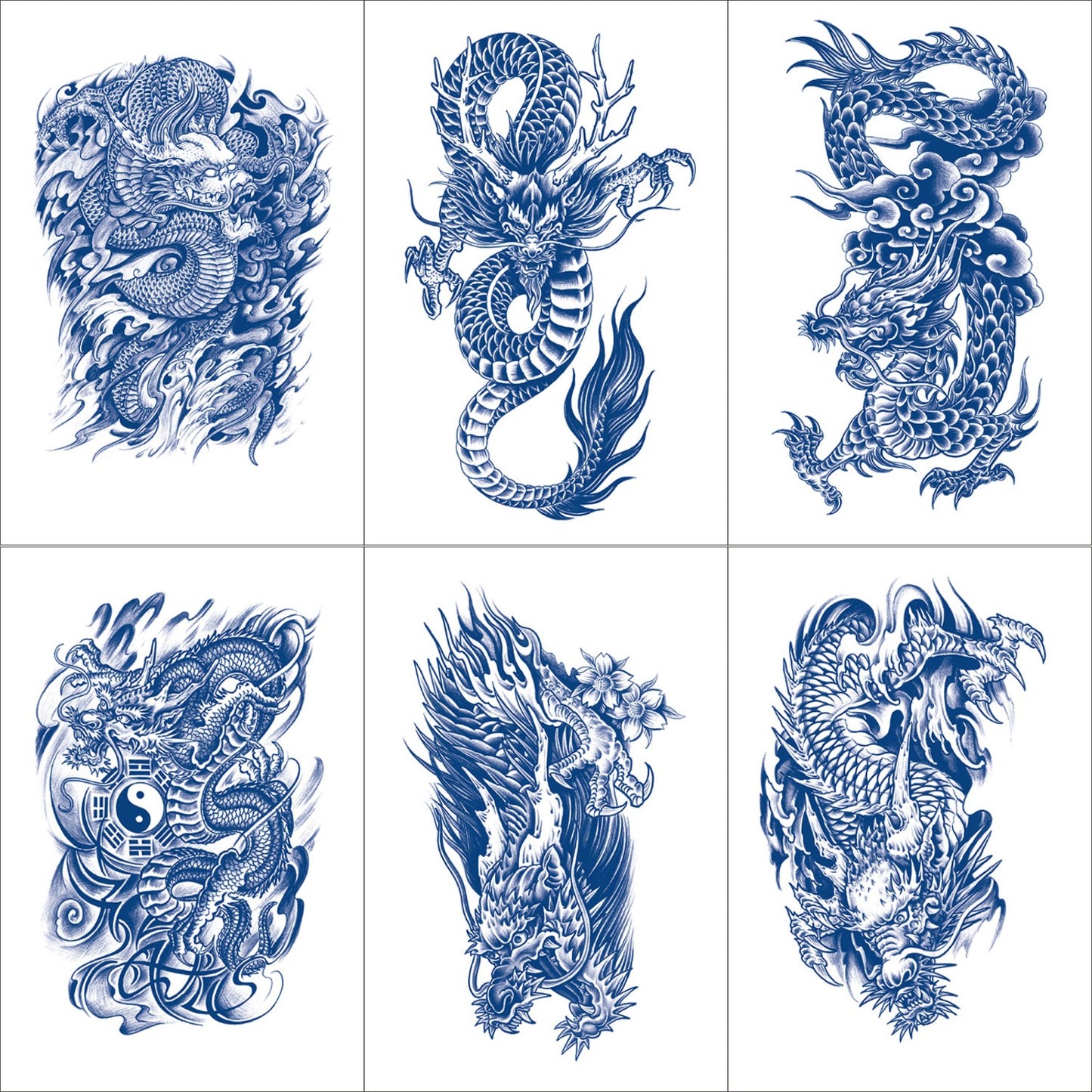 Chinese Dragon（Loong） Pack（6 tattoos）